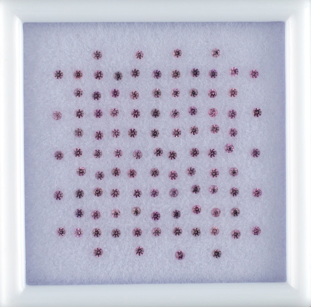 0.89twt Pink Sapphire Colored Gemstone Melee Parcel Top View White Background