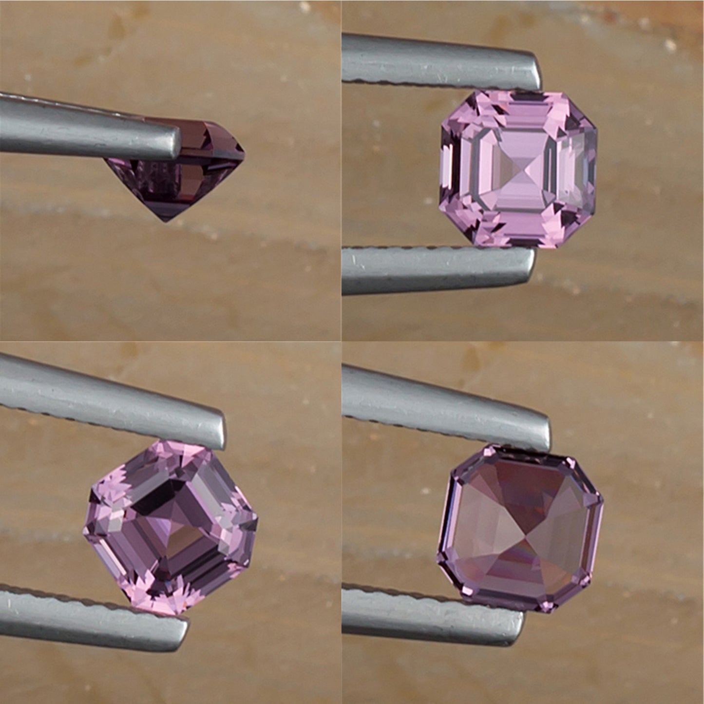 0.93ct Lavender Spinel Colored Gemstone Collage II