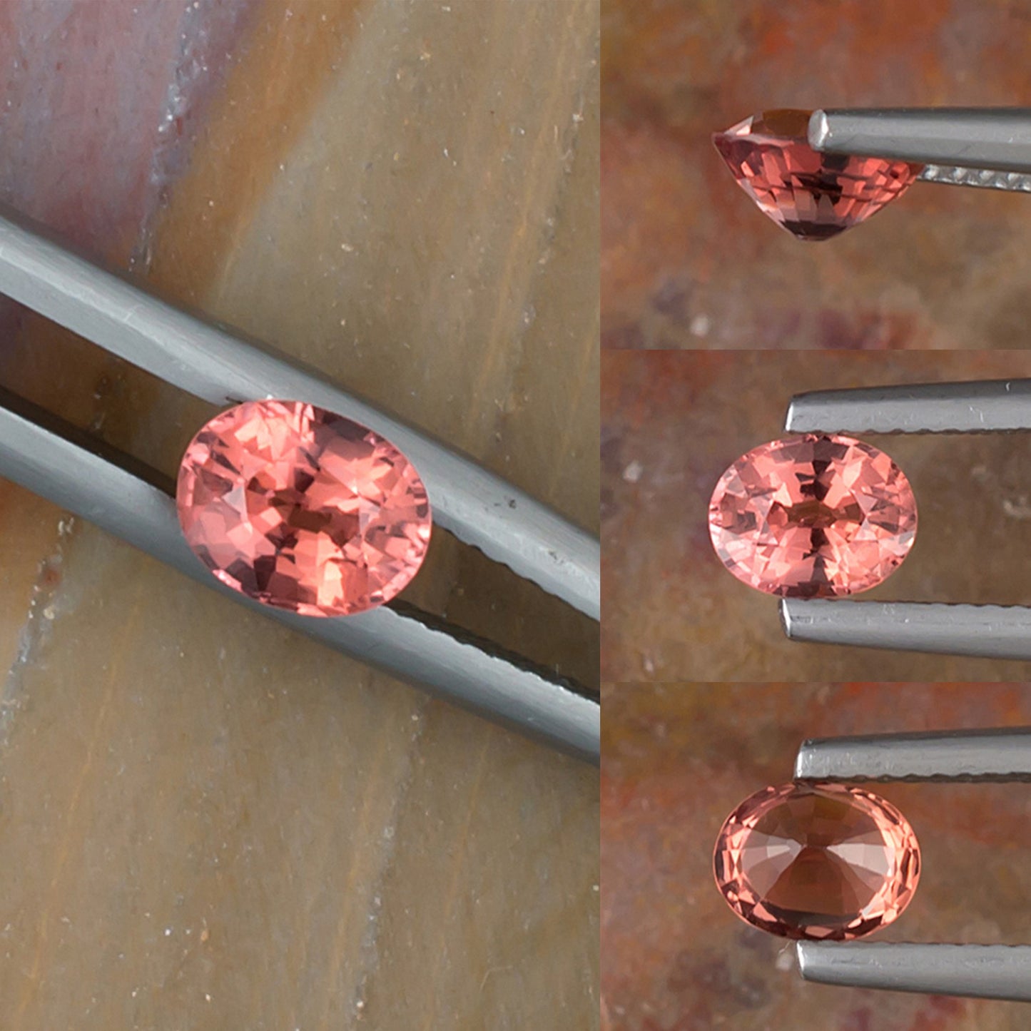 1.00ct Pink Orange Padparadscha Spinel Collage