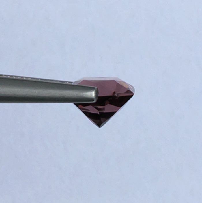 1.04ct Pink Spinel Colored Gemstone Side View White Background