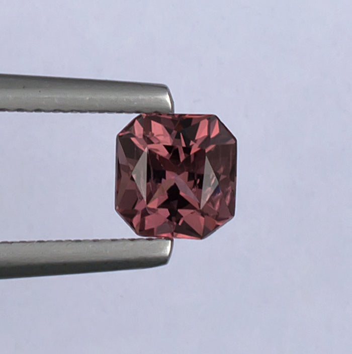 1.04ct Pink Spinel Colored Gemstone Top View White Background
