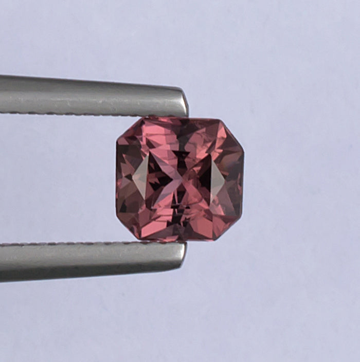 1.04ct Pink Spinel Colored Gemstone Top View White Background