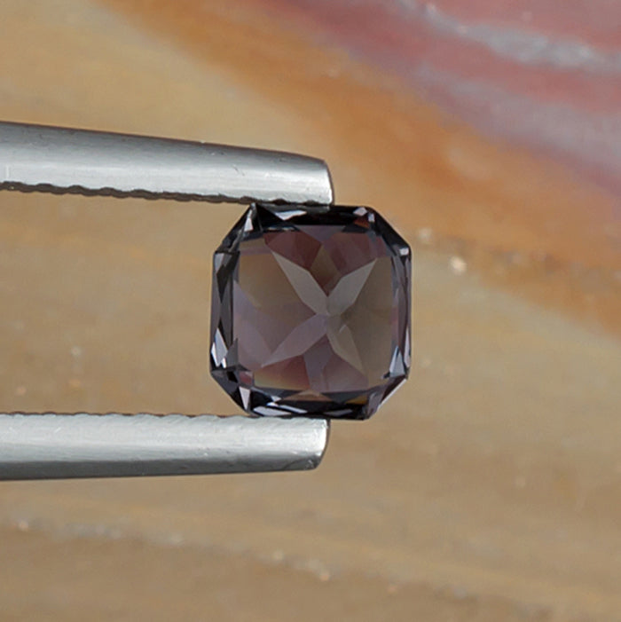 1.04ct Spinel Colored Gemstone Bottom View Natural Background