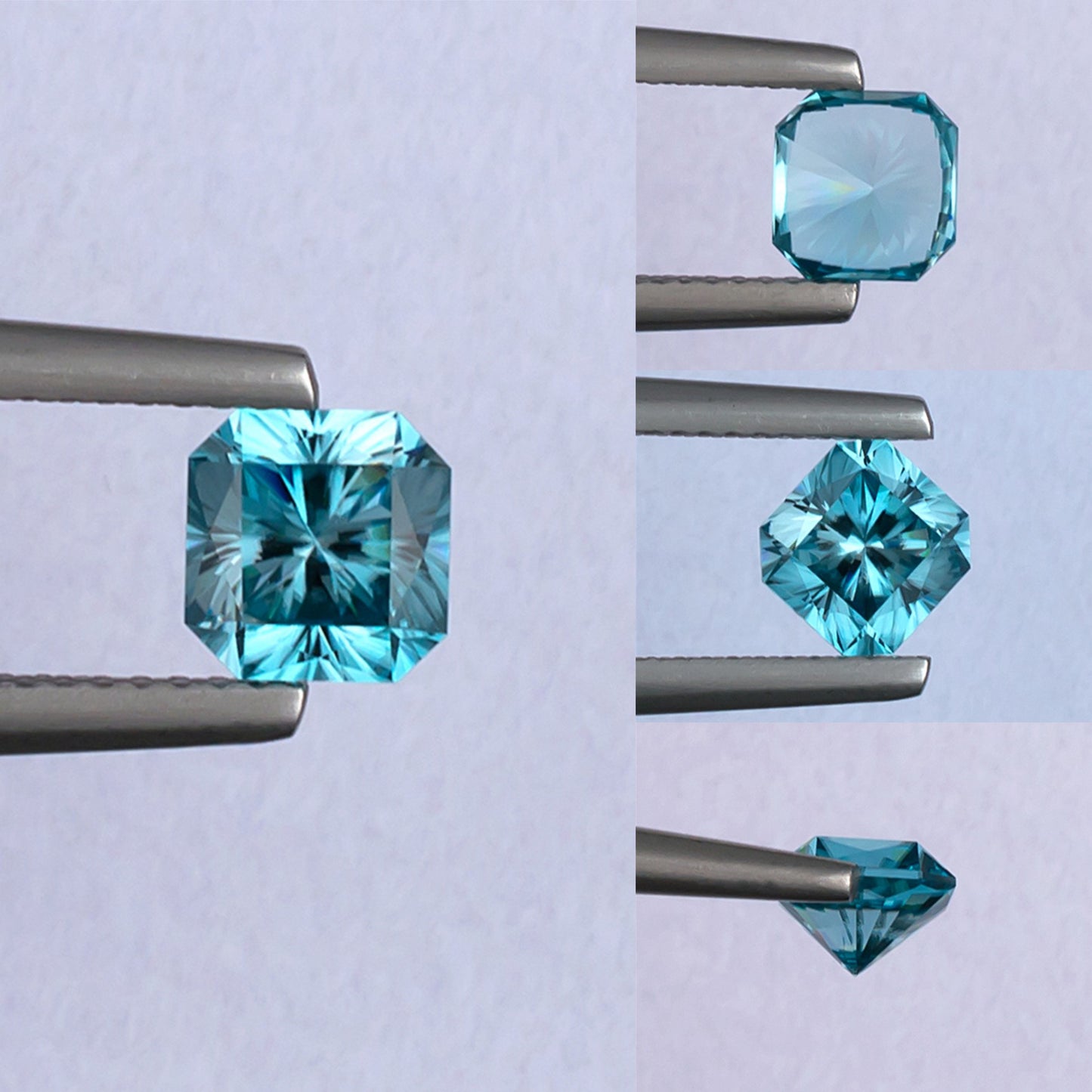 1.54ct Blue Zircon Colored Gemstone Collage I