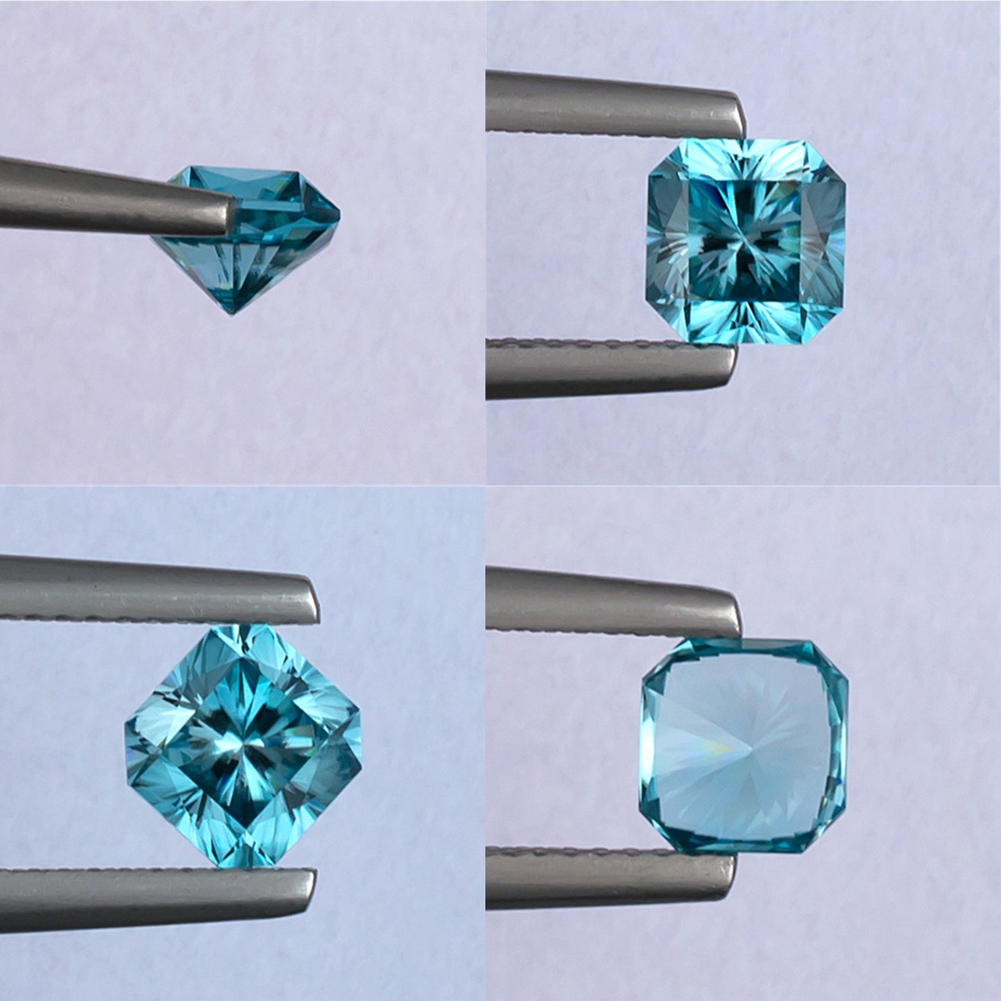 1.54ct Blue Zircon Colored Gemstone Collage II