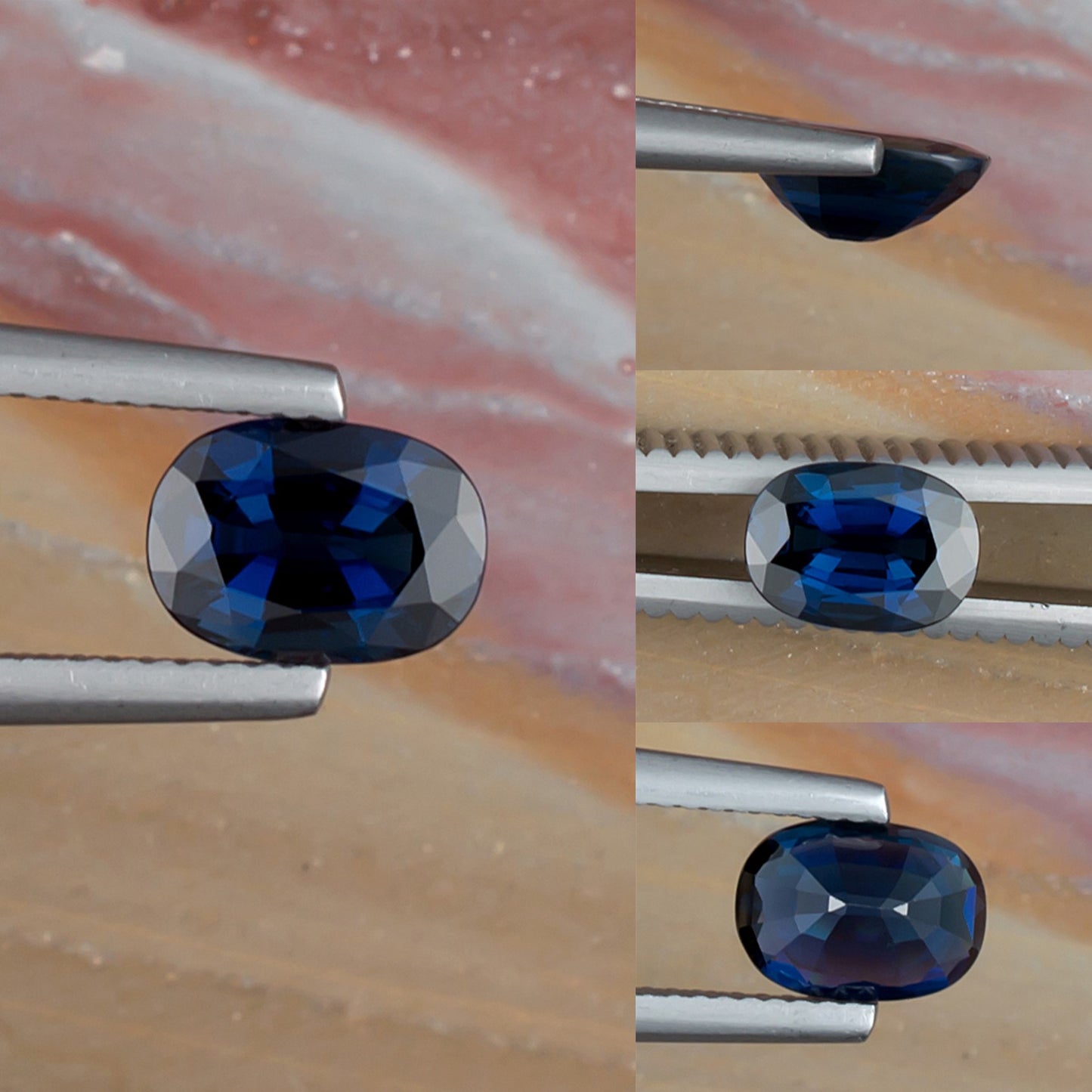 1.61ct Blue Sapphire Colored Gemstone Collage