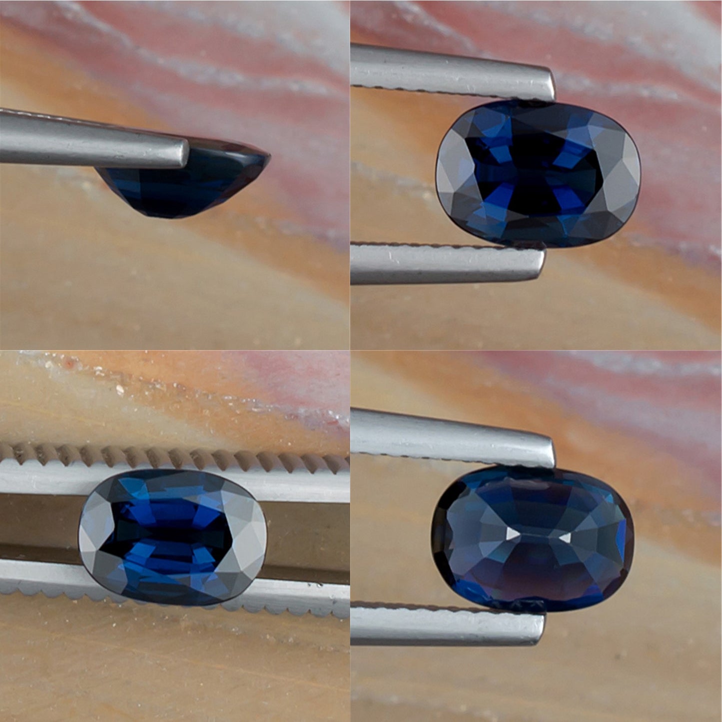 1.61ct Blue Sapphire Colored Gemstone Collage