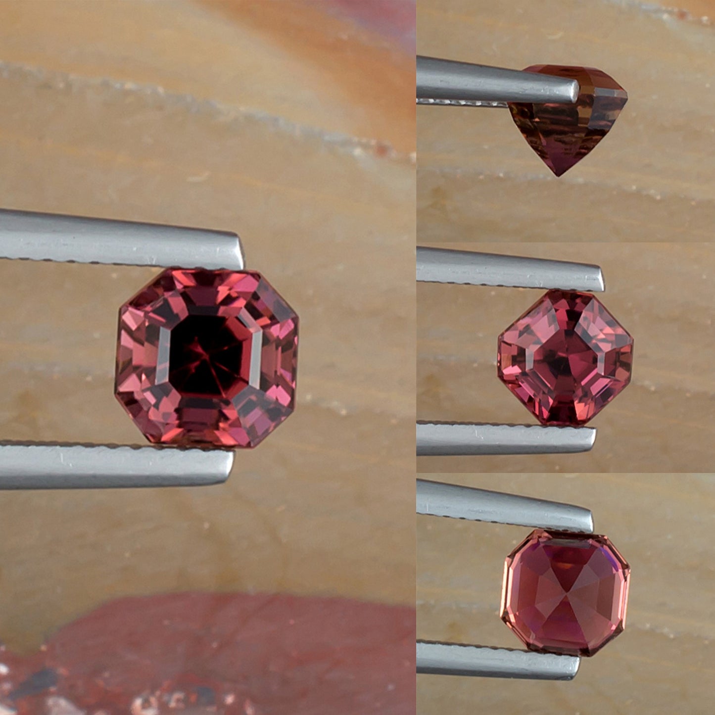 1.67ct Red Pink Tourmaline Colored Gemstone Collage I