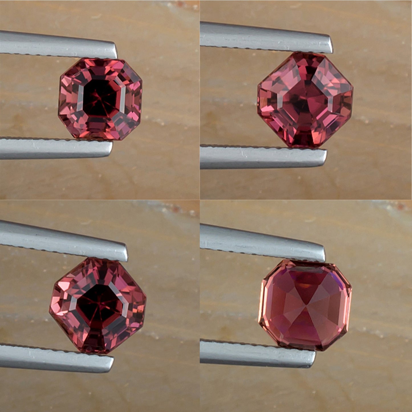 1.67ct Red Pink Tourmaline Colored Gemstone Collage II