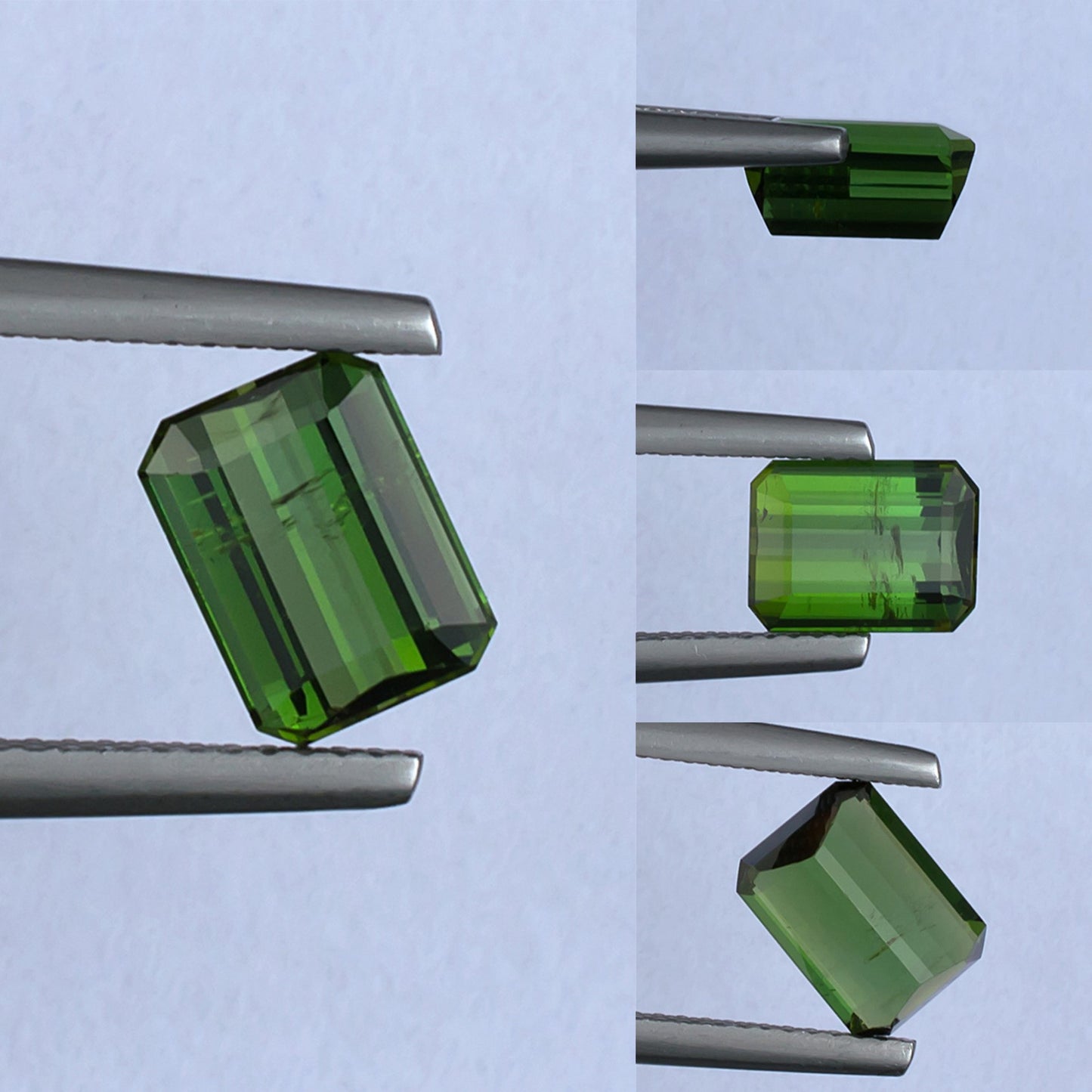 2.05ct Green Tourmaline Colored Gemstone Collage