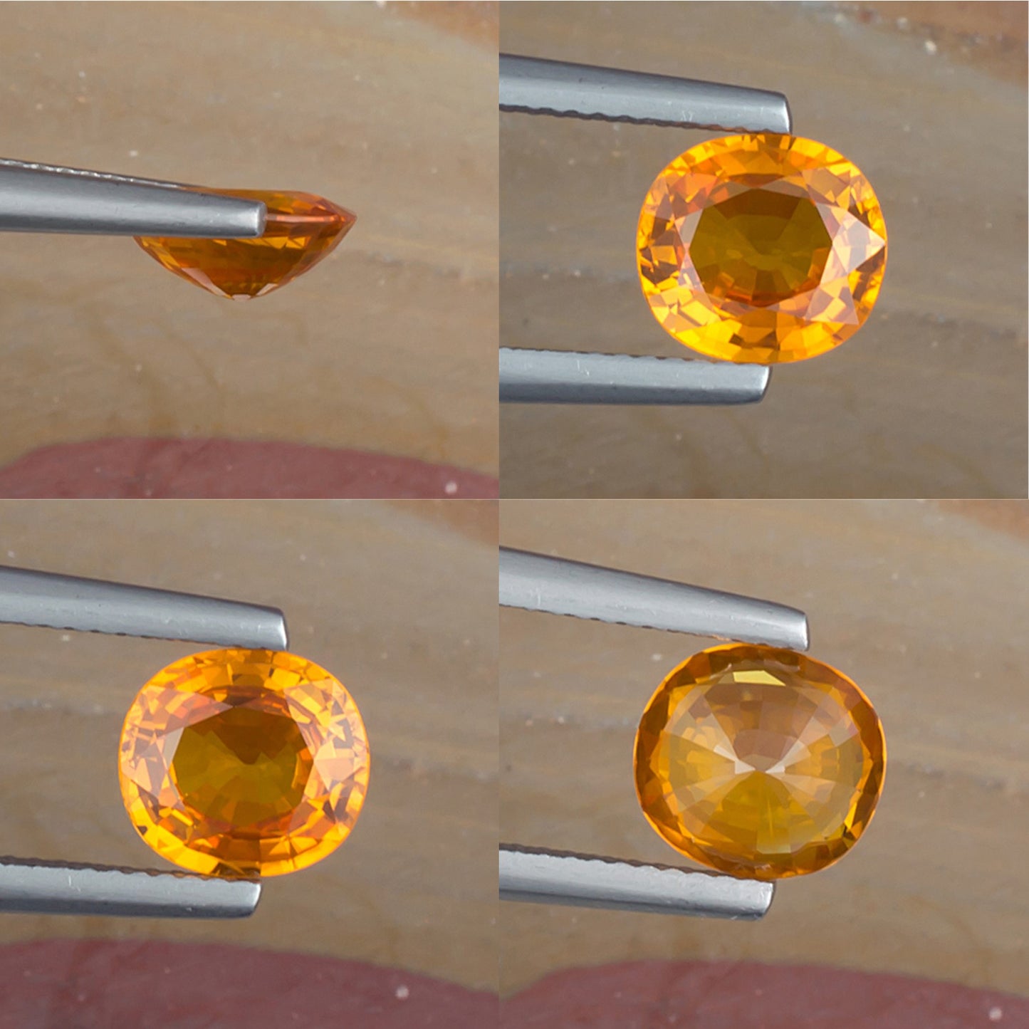 2.06ct Yellow Sapphire Colored Gemstone Collage