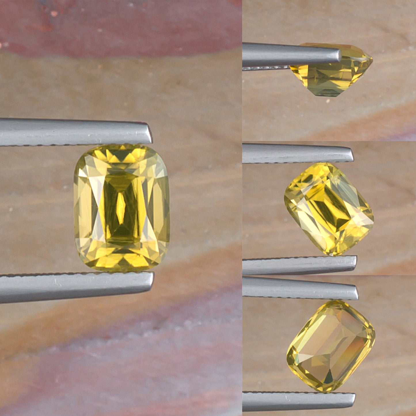 2.45ct Yellow Zircon Colored Gemstone Collage I