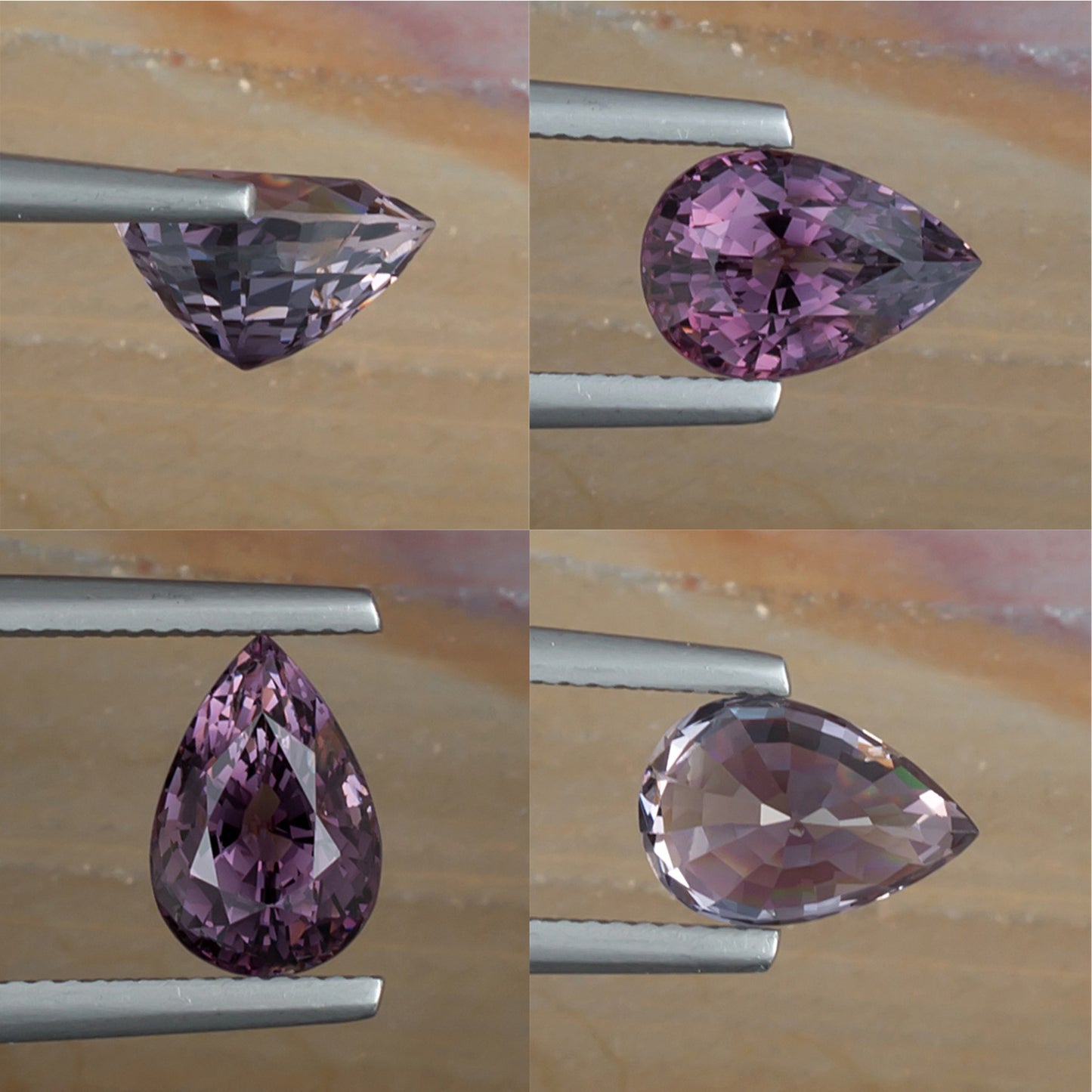 3.19ct Purple Spinel Colored Gemstone Collage II