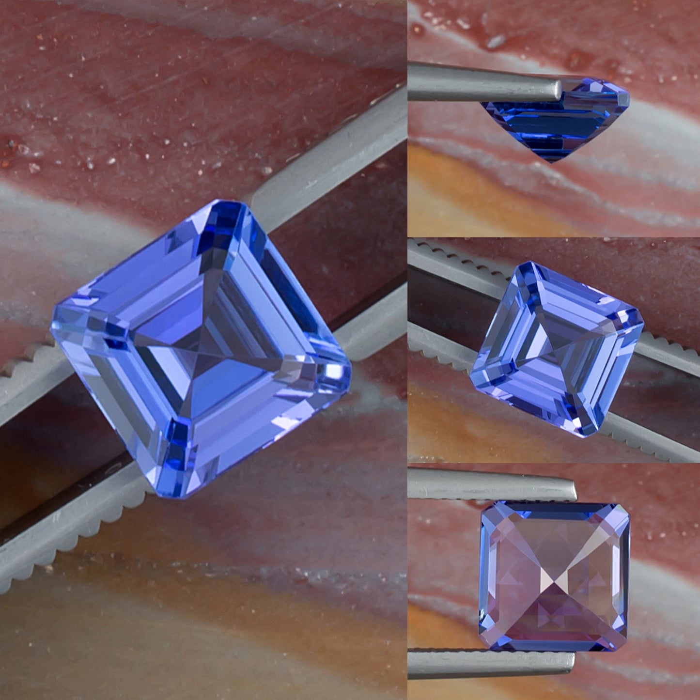 3.39ct Tanzanite Colored Gemstone Collage