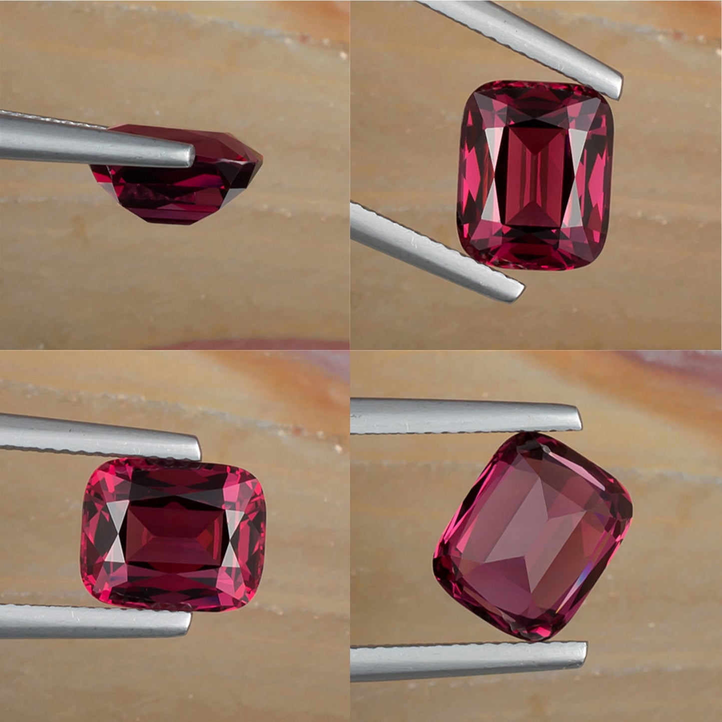 3.94ct Rhodolite Garnet Colored Gemstone Collage