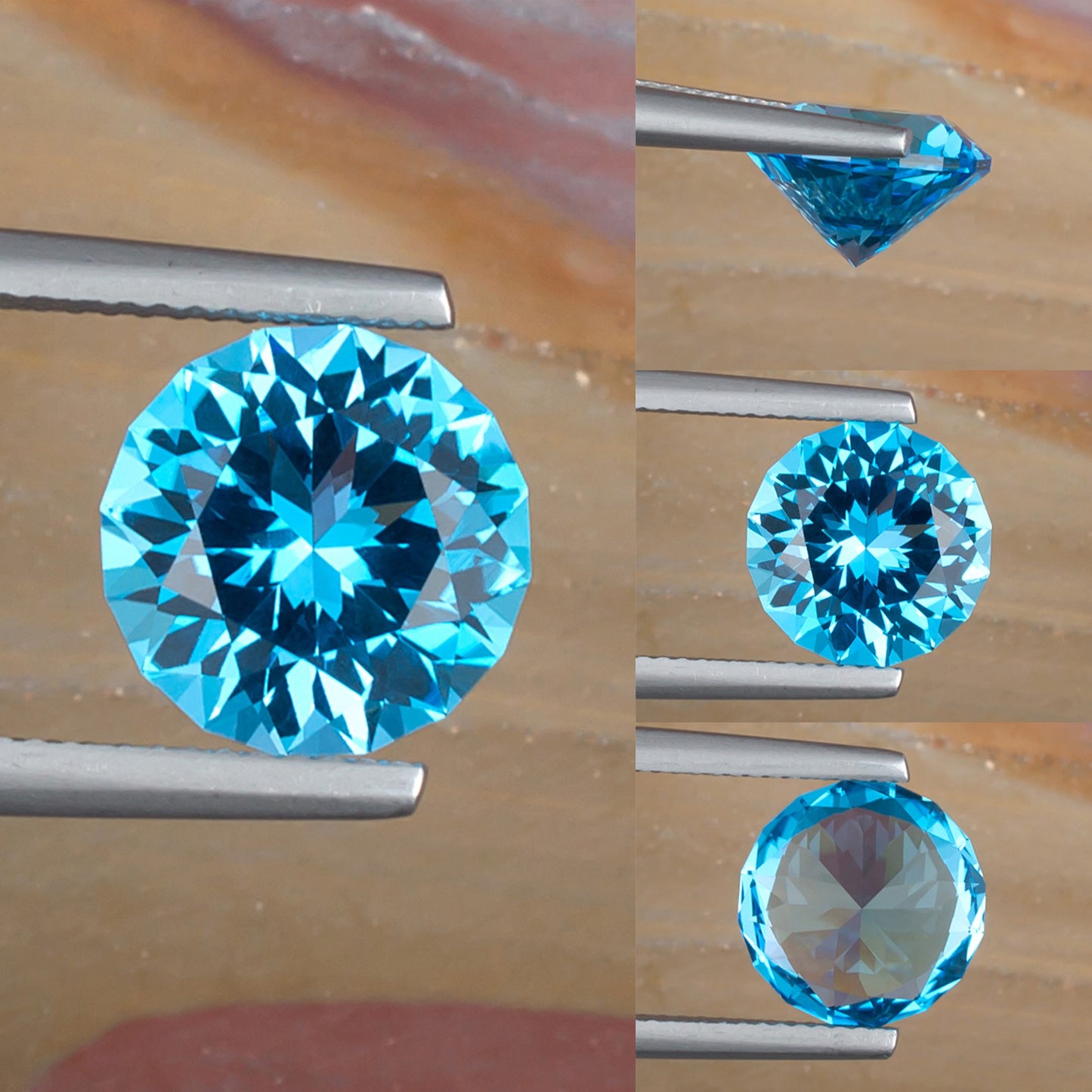 5.13ct Blue Topaz Colored Gemstone Collage I