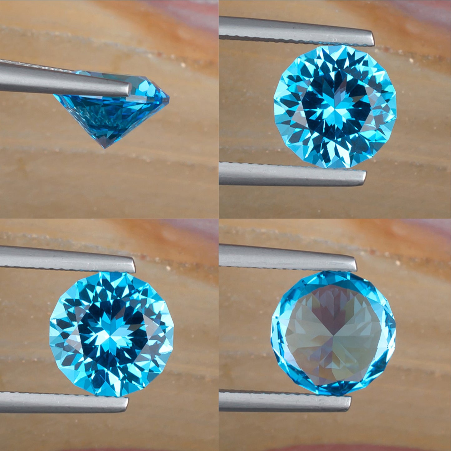 5.13ct Blue Topaz Colored Gemstone Collage II