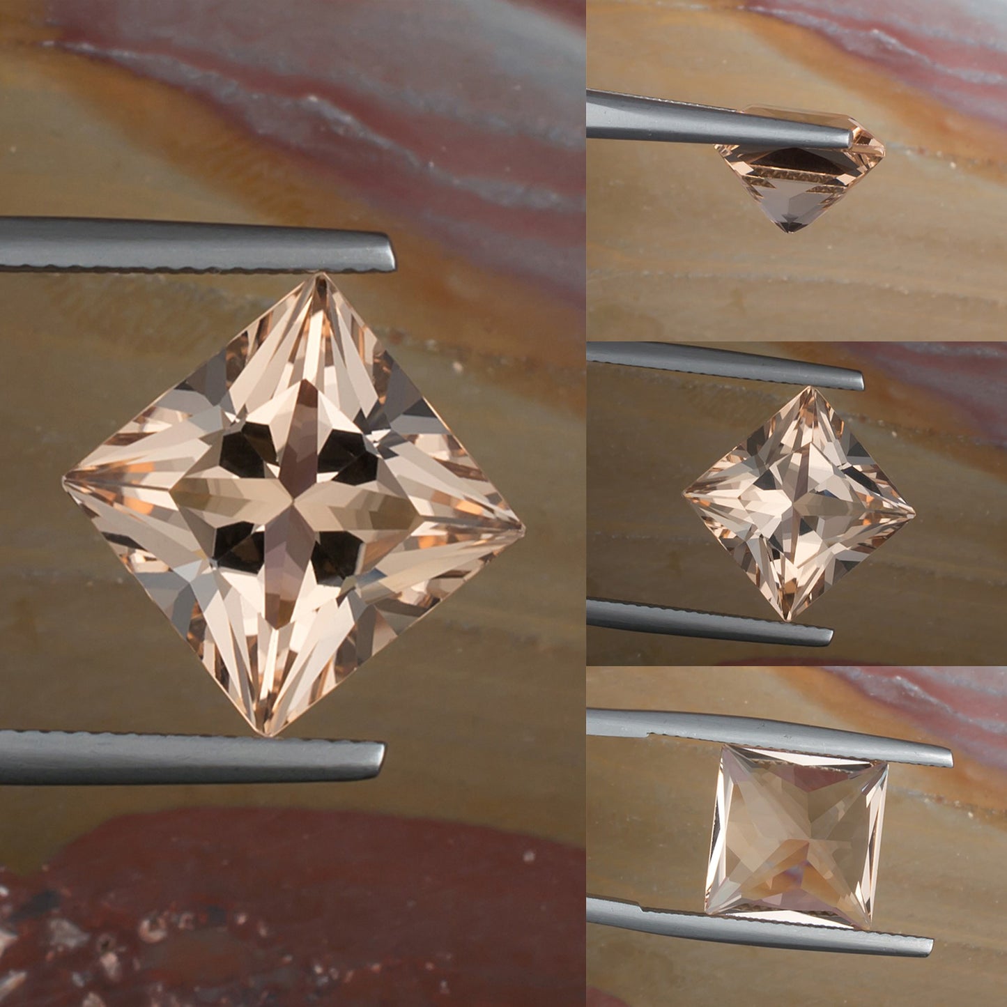 7.37ct Morganite Colored Gemstone Collage