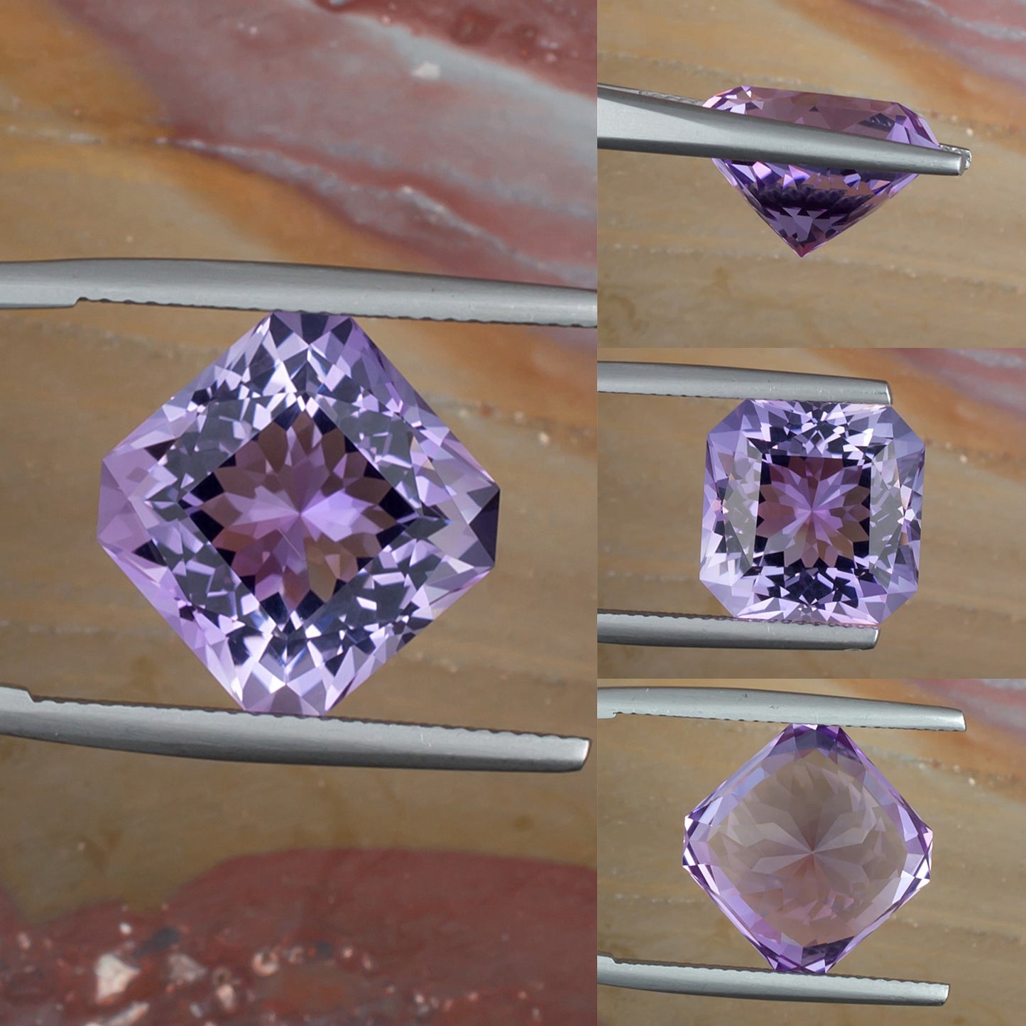 9.73ct Amethyst Colored Gemstone Collage