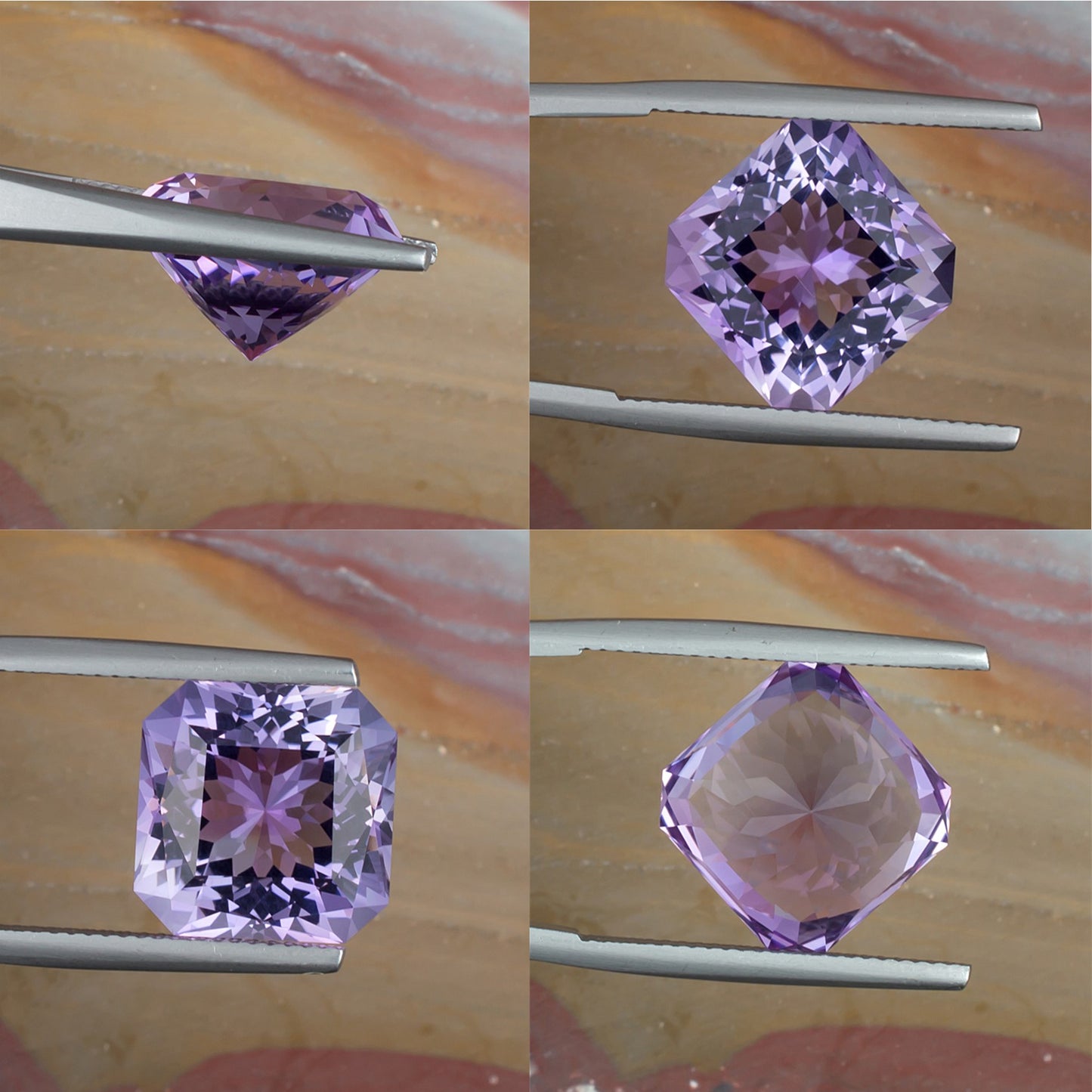 9.73ct Amethyst Colored Gemstone Collage