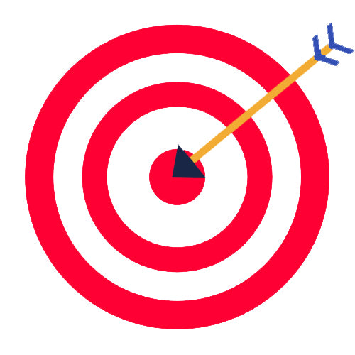 Arrow Hitting Bullseye Target