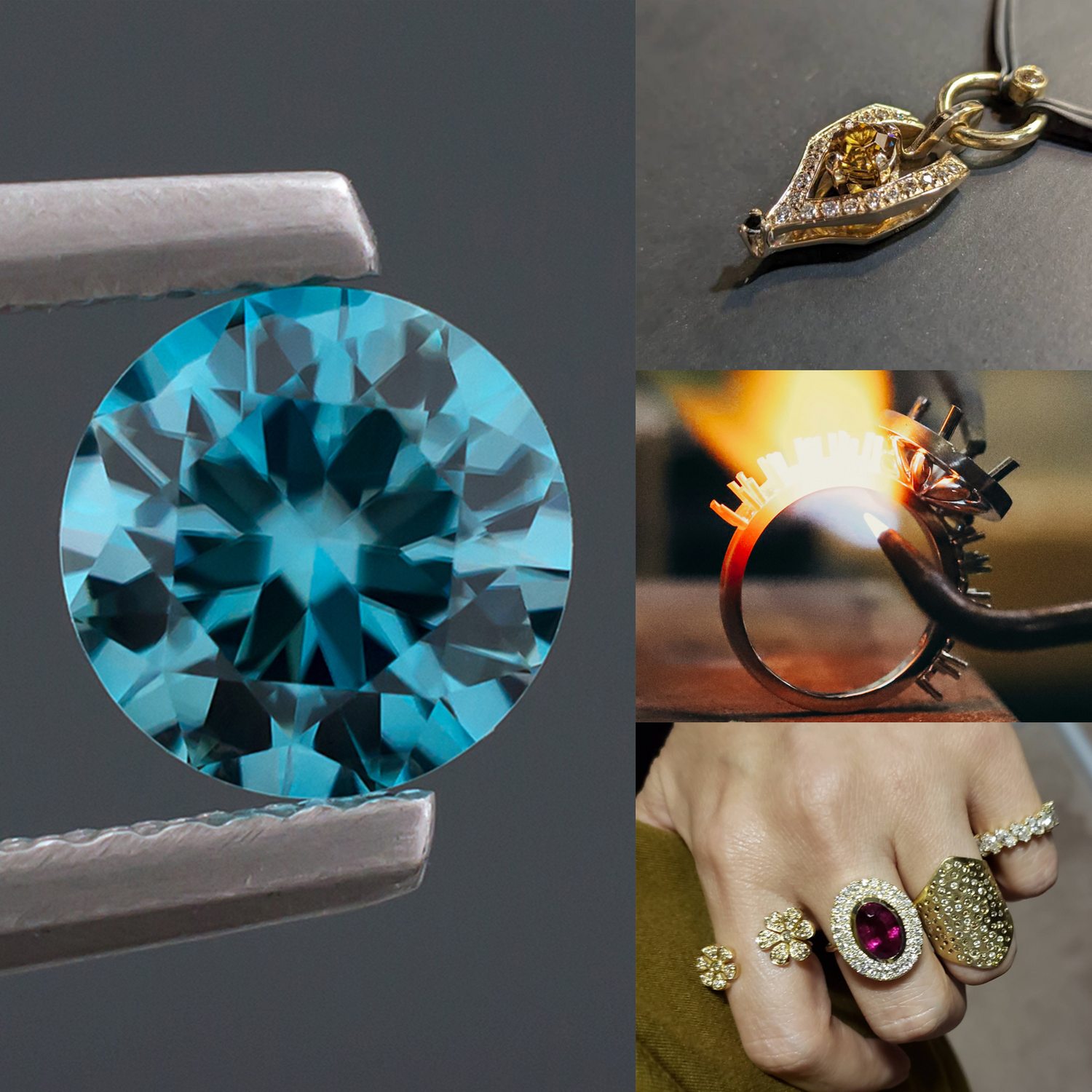 Loose, Natural-Colored Gemstones Being Used For Handmade Jewelry
