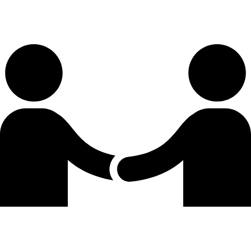 Customer Support, Two People Shaking Hands