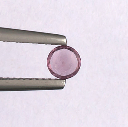 0.41ct Malaya Garnet Colored Gemstone Bottom View White Background
