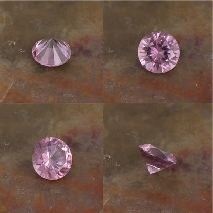 0.41ct Malaya Garnet Colored Gemstone Side Front Natural Background
