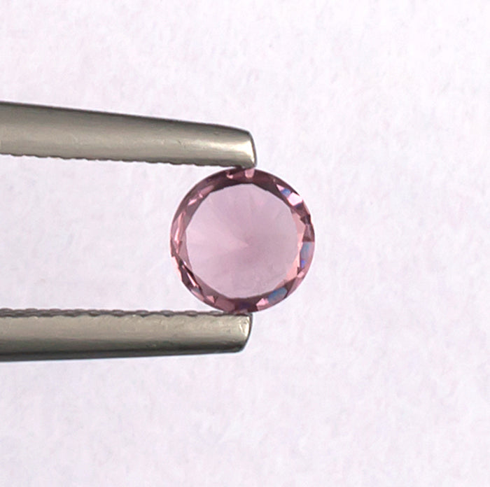 0.59 Malaya Garnet Colored Gemstone Bottom View White Background 
