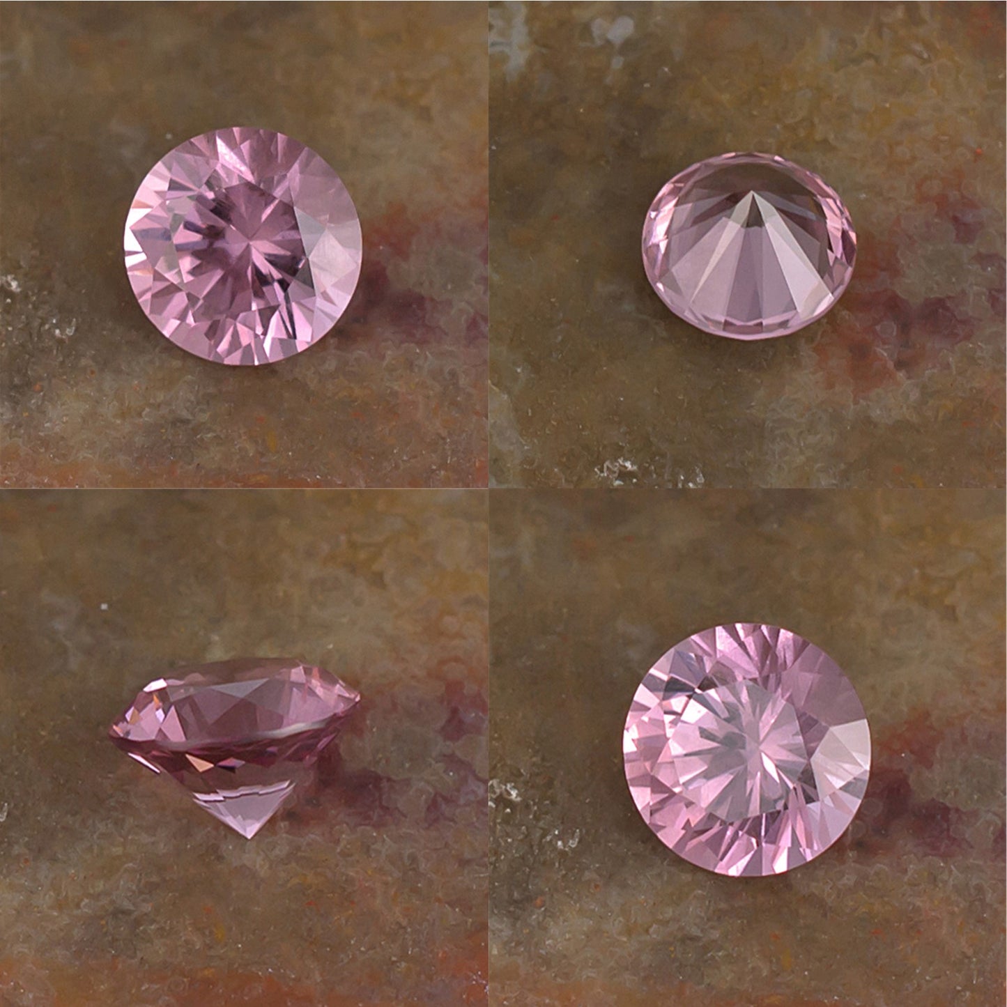 0.59 Malaya Garnet Colored Gemstone Front View Natural Background
