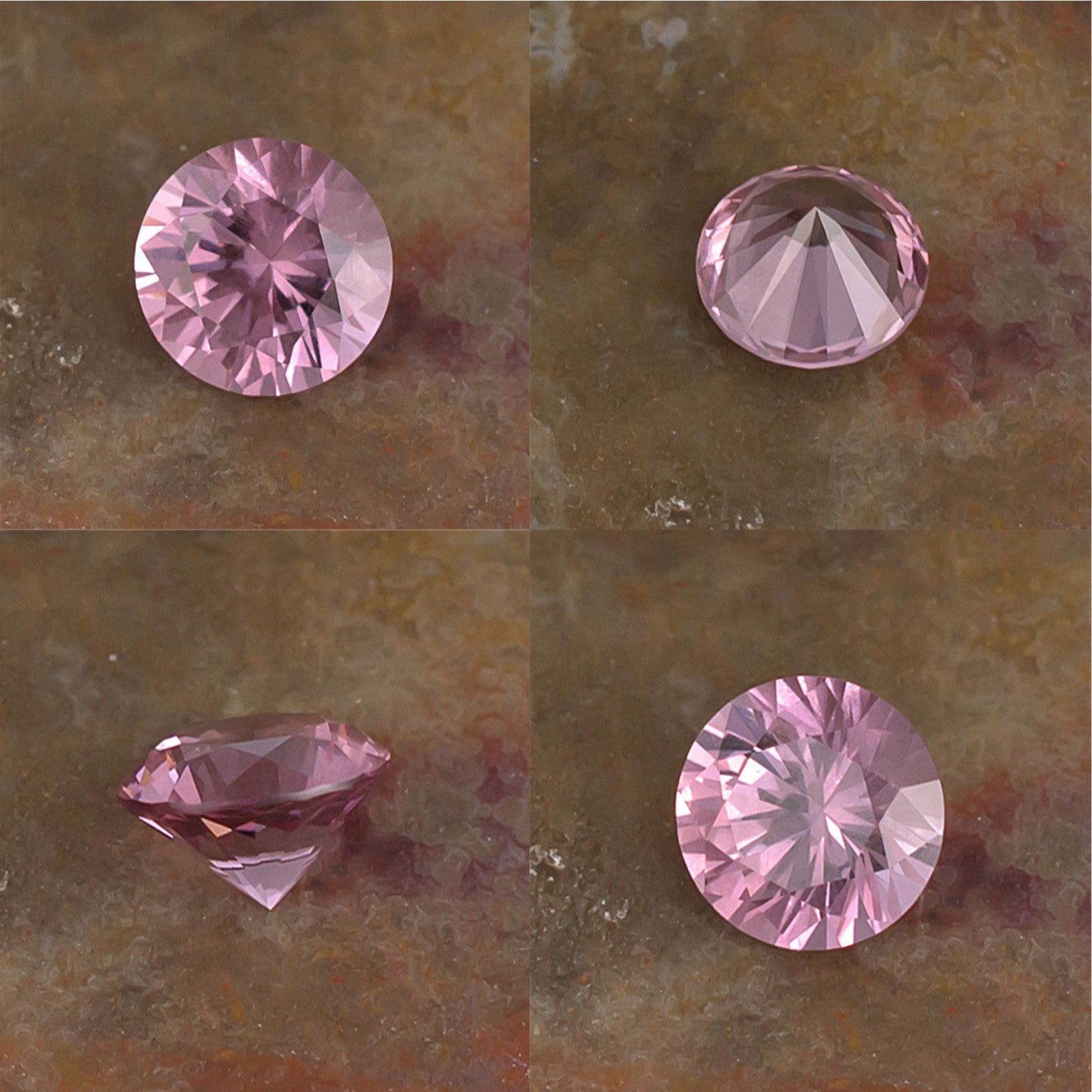 0.59 Malaya Garnet Colored Gemstone Front View Natural Background
