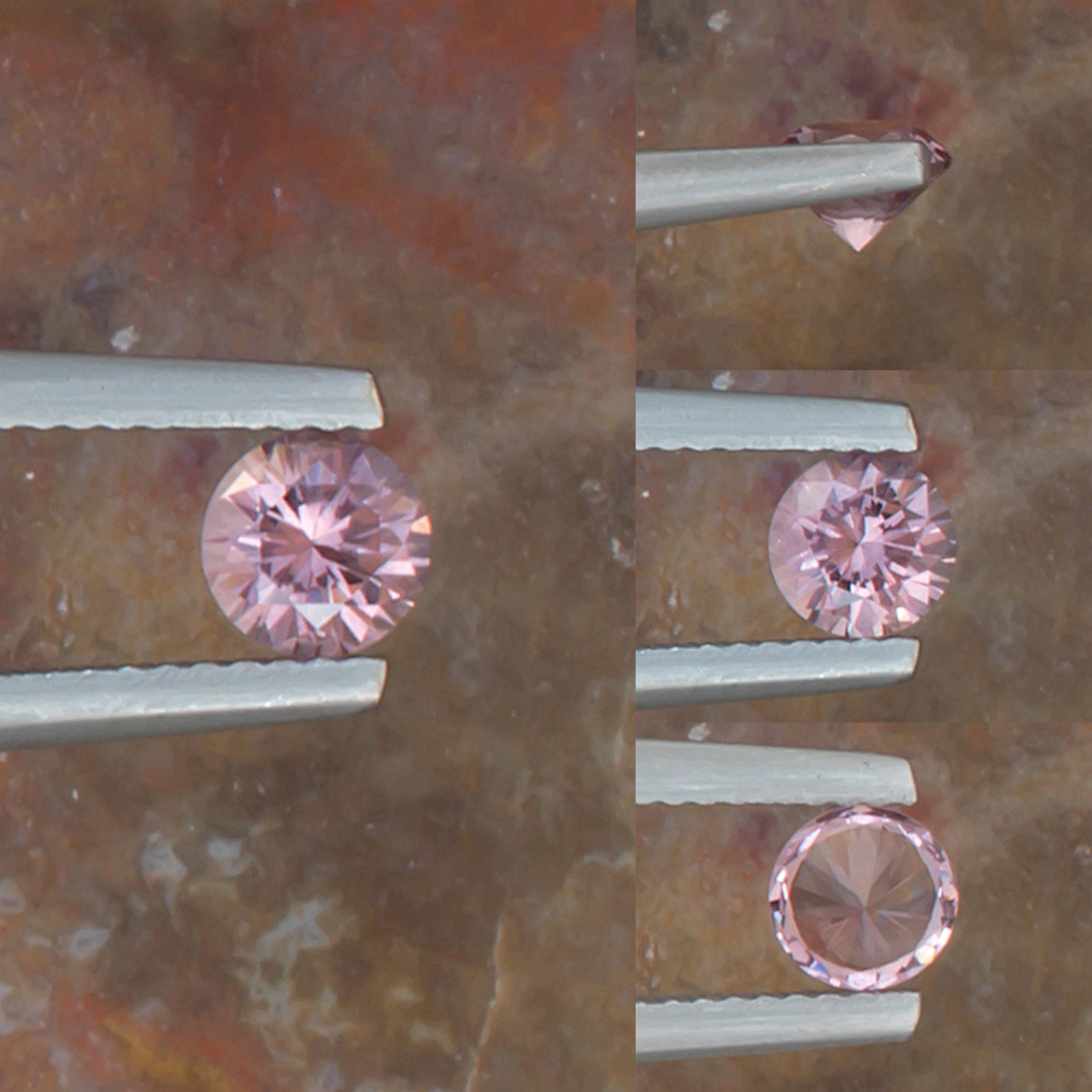 0.59ct Malaya Garnet Colored Gemstone Collage II 
