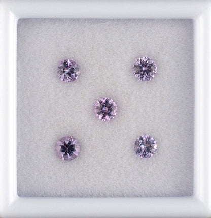 0.64twt Pink Sapphire Colored Gemstone Melee Parcel Top View White Background 
