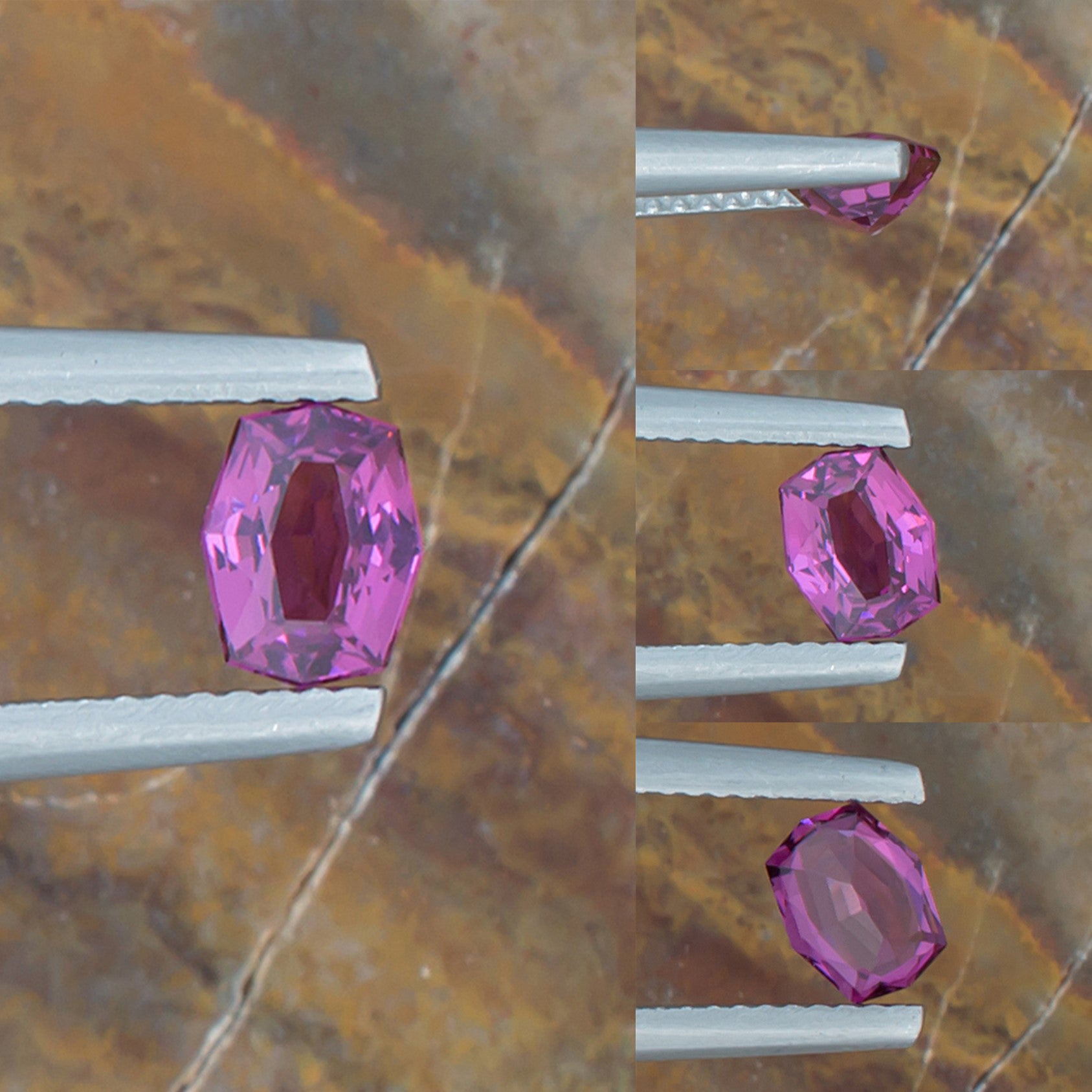 0.83ct Rhodolite Garnet Colored Gemstone Collage I 
