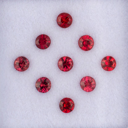 0.83twt Orange Sapphire Colored Gemstone Melee Parcel Top View White Background
