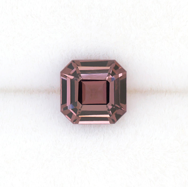 0.89ct Lavender Spinel Colored Gemstone Top View White Background