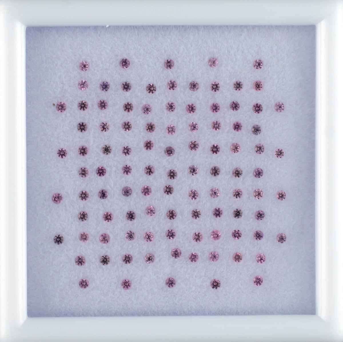 0.89twt Pink Sapphire Colored Gemstone Melee Parcel Top View White Background 

