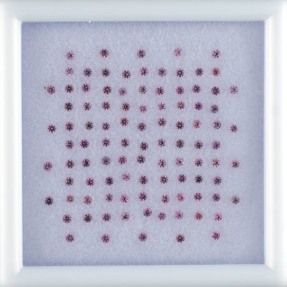0.89twt Pink Sapphire Colored Gemstone Melee Parcel Top View White Background 
