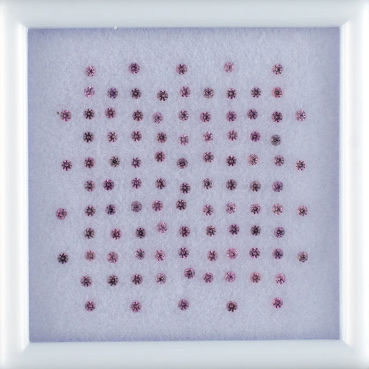 0.89twt Pink Sapphire Colored Gemstone Melee Parcel Top View White Background 
