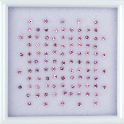 0.89twt Pink Sapphire Colored Gemstone Melee Parcel Top View White Background 
