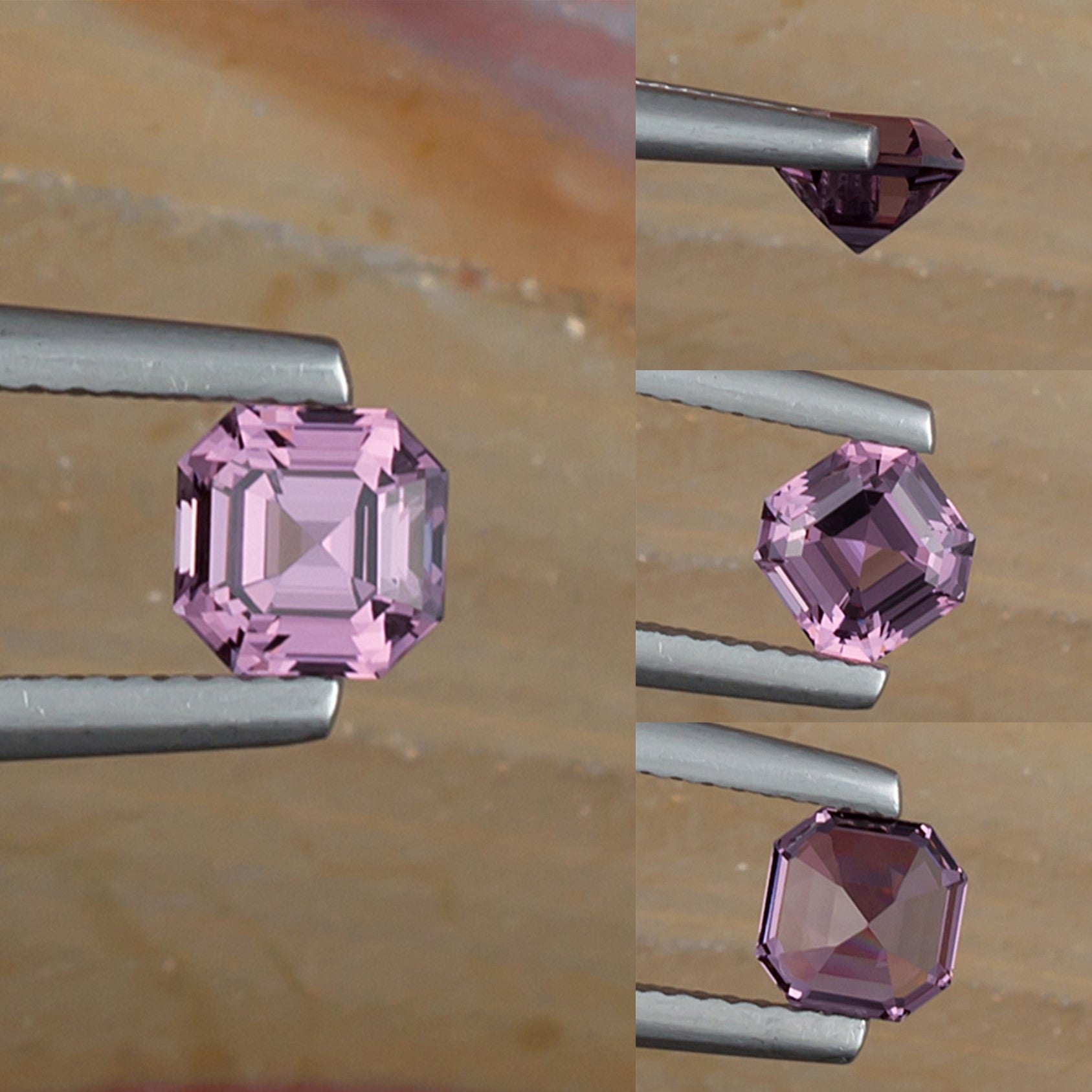 0.93ct Lavender Spinel Colored Gemstone Collage I
