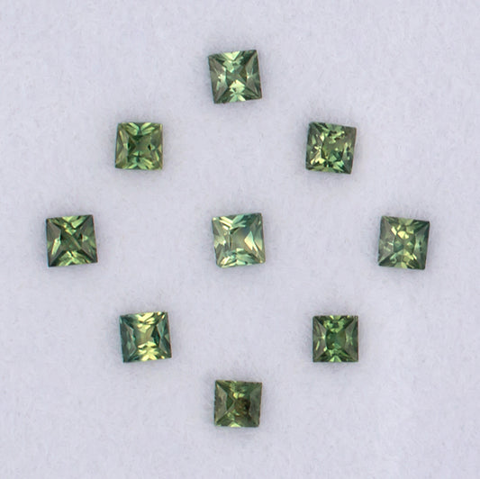 0.94twt Green Sapphire Colored Gemstone Melee Parcel 
