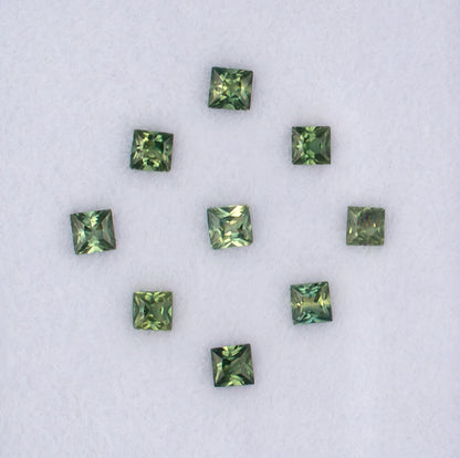 0.94twt Green Sapphire Colored Gemstone Melee Parcel 
