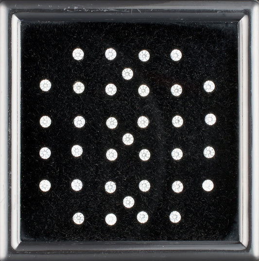 0.95twt White Sapphire Colored Gemstone Melee Parcel Top View Black Background 
