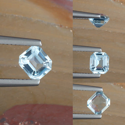 0.97ct Aquamarine Colored Gemstone Collage I 
