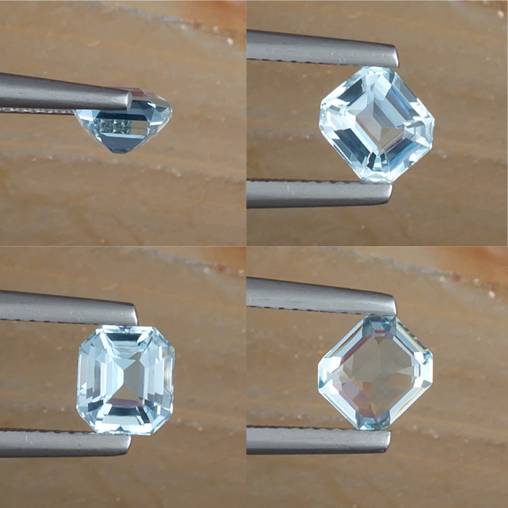 0.97ct Aquamarine Colored Gemstone Collage II 

