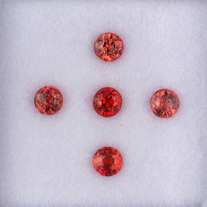 0.98twt Orange Sapphire Melee Parcel Top View White Background 
