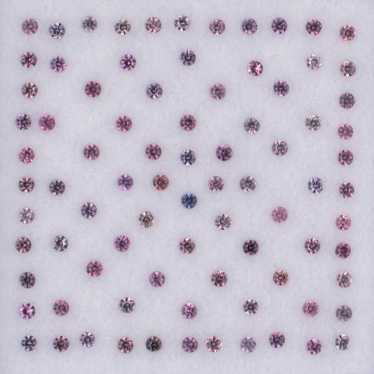 0.99twt Pink Sapphire Colored Gemstone Melee Parcel Top View White Background
