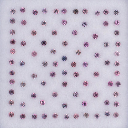 0.99twt Pink Sapphire Colored Gemstone Melee Parcel Top View White Background
